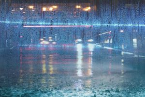城市，雨水，玻璃